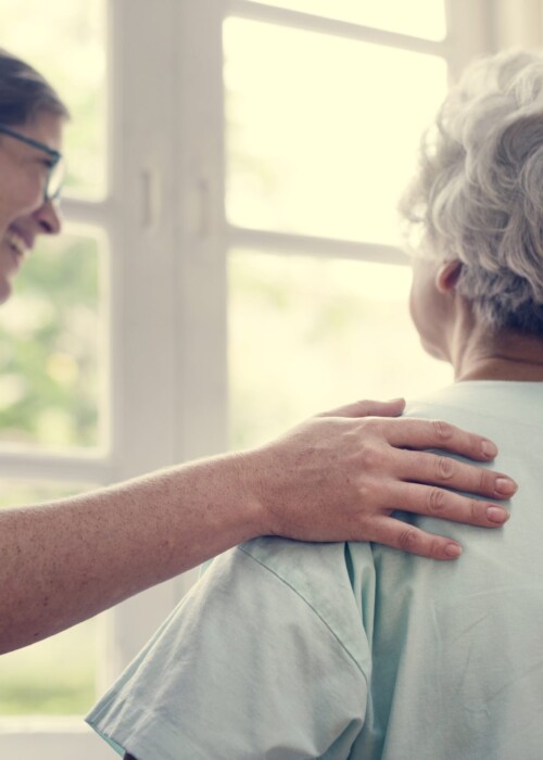 unidad de curas a domicilio, enfermera y paciente